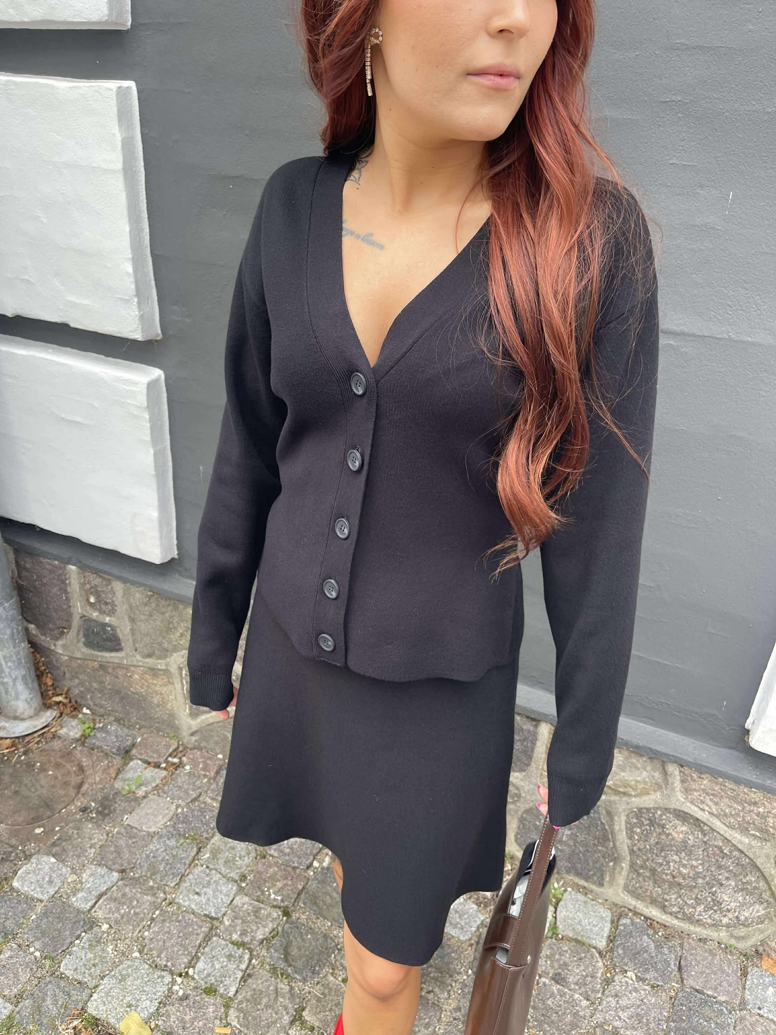 OBJREYNARD Knit Cardigan - Black